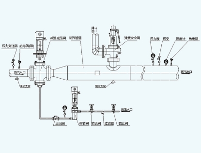 Integrated temperature and pressure reducing device